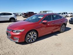 Salvage cars for sale at Amarillo, TX auction: 2016 Chevrolet Malibu Premier