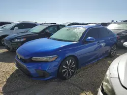 Honda salvage cars for sale: 2022 Honda Civic EX