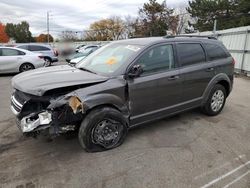 Salvage cars for sale at Moraine, OH auction: 2017 Dodge Journey SE