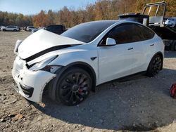 Salvage cars for sale at Marlboro, NY auction: 2021 Tesla Model Y