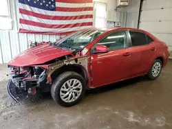 Salvage cars for sale from Copart Lyman, ME: 2018 Toyota Corolla L