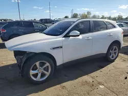 Salvage cars for sale at Woodhaven, MI auction: 2017 Jaguar F-PACE Premium