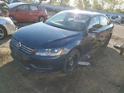 Salvage cars for sale from Copart Elgin, IL: 2013 Volkswagen Passat S