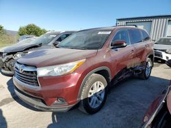 Toyota salvage cars for sale: 2016 Toyota Highlander LE