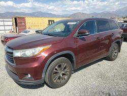 Salvage cars for sale at Mentone, CA auction: 2016 Toyota Highlander XLE