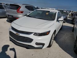 Chevrolet salvage cars for sale: 2017 Chevrolet Malibu LT