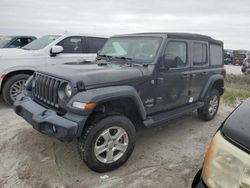 Jeep salvage cars for sale: 2018 Jeep Wrangler Unlimited Sport