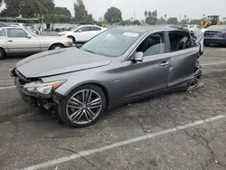 Salvage cars for sale at Van Nuys, CA auction: 2015 Infiniti Q50 Hybrid Premium