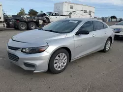 Chevrolet salvage cars for sale: 2017 Chevrolet Malibu L