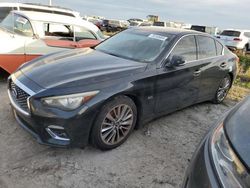 Salvage cars for sale from Copart Arcadia, FL: 2018 Infiniti Q50 Luxe