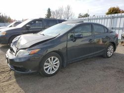 Salvage cars for sale at Bowmanville, ON auction: 2012 Honda Civic LX