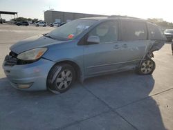 Salvage cars for sale at Wilmer, TX auction: 2004 Toyota Sienna XLE