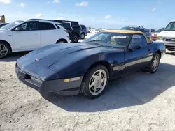 Salvage cars for sale at Arcadia, FL auction: 1989 Chevrolet Corvette