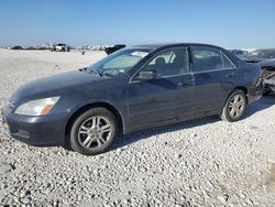 Salvage cars for sale at Taylor, TX auction: 2007 Honda Accord EX