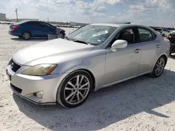 Salvage cars for sale at New Braunfels, TX auction: 2007 Lexus IS 250