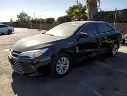 Salvage cars for sale at San Martin, CA auction: 2016 Toyota Camry Hybrid