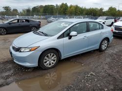 Honda salvage cars for sale: 2012 Honda Civic LX