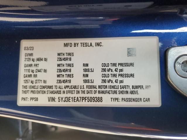 2023 Tesla Model 3