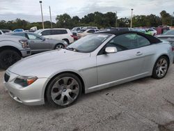 Salvage cars for sale at Riverview, FL auction: 2006 BMW 650 I