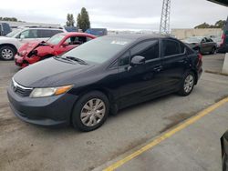 Salvage cars for sale at Hayward, CA auction: 2012 Honda Civic LX