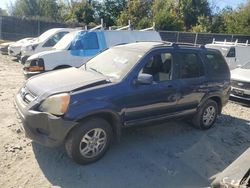 Salvage cars for sale at Waldorf, MD auction: 2003 Honda CR-V EX