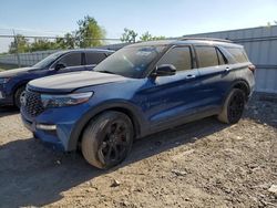 Salvage cars for sale at Houston, TX auction: 2021 Ford Explorer ST