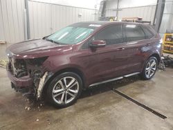 Salvage cars for sale at Casper, WY auction: 2017 Ford Edge Sport