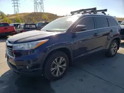 Toyota Highlander xle salvage cars for sale: 2015 Toyota Highlander XLE