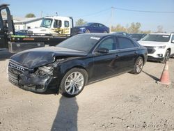 Salvage cars for sale at Pekin, IL auction: 2014 Audi A8 L Quattro