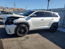 Salvage cars for sale at Magna, UT auction: 2018 Toyota Highlander SE