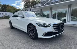 Mercedes-Benz salvage cars for sale: 2021 Mercedes-Benz S 580 4matic