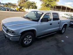 Salvage cars for sale at San Martin, CA auction: 2004 Dodge Dakota Quad Sport