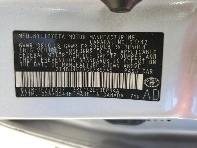 2012 Toyota Corolla Base