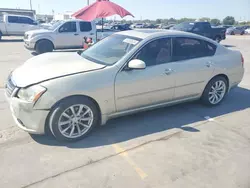 Salvage cars for sale at Grand Prairie, TX auction: 2007 Infiniti M35 Base