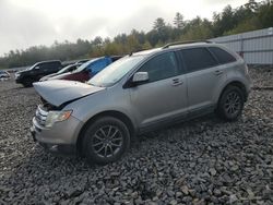 Salvage cars for sale at Windham, ME auction: 2008 Ford Edge SEL