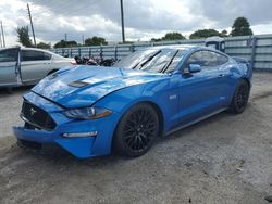 Salvage cars for sale at Miami, FL auction: 2021 Ford Mustang GT