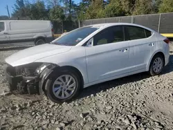 Salvage cars for sale at Waldorf, MD auction: 2018 Hyundai Elantra SE