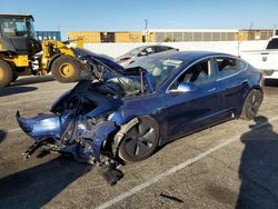 Salvage cars for sale at Van Nuys, CA auction: 2018 Tesla Model 3