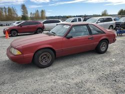 Salvage cars for sale at Arlington, WA auction: 1992 Ford Mustang LX