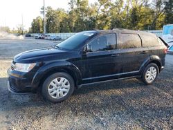 Salvage cars for sale at Savannah, GA auction: 2017 Dodge Journey SE