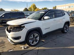 Vehiculos salvage en venta de Copart Littleton, CO: 2021 Jeep Compass Limited