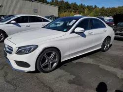 Mercedes-Benz salvage cars for sale: 2015 Mercedes-Benz C 300 4matic