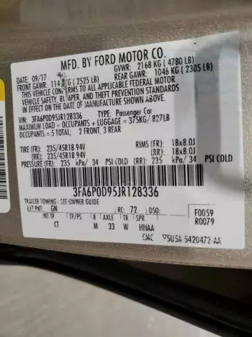 2018 Ford Fusion TITANIUM/PLATINUM