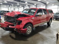 Salvage cars for sale at Ham Lake, MN auction: 2012 Ford F150 Supercrew