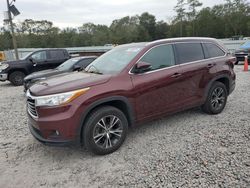 Salvage cars for sale at Augusta, GA auction: 2016 Toyota Highlander XLE