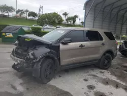 Salvage cars for sale at Miami, FL auction: 2015 Ford Explorer Police Interceptor