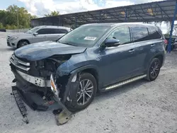 Salvage cars for sale at Cartersville, GA auction: 2019 Toyota Highlander SE