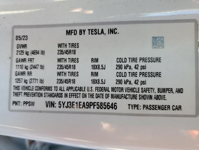 2023 Tesla Model 3