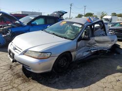 Salvage cars for sale at Chicago Heights, IL auction: 2002 Honda Accord LX