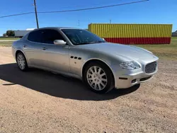 Salvage cars for sale at Grand Prairie, TX auction: 2006 Maserati Quattroporte M139